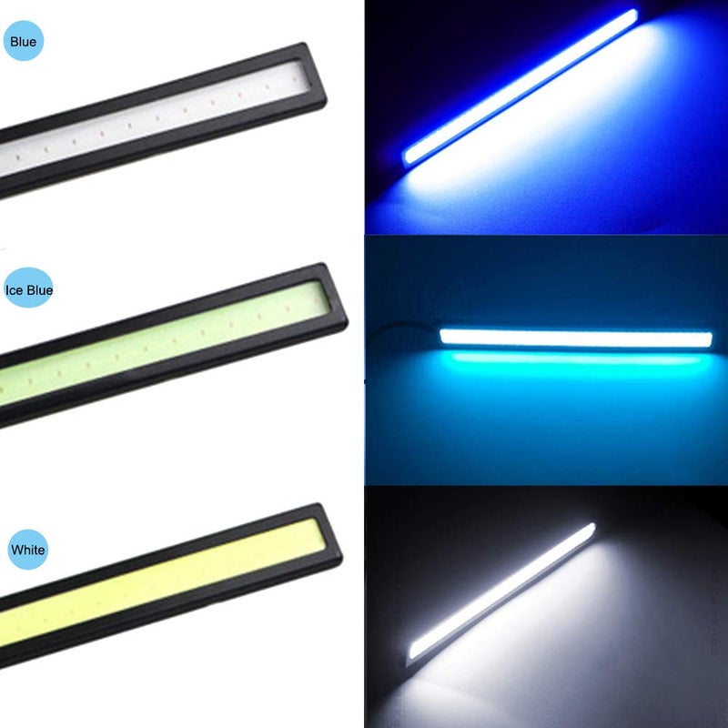 YSY 17cm Universal Car Trucks Daytime Running Light Lamp Super Bright 12V Waterproof LED Strips COB DRL Car Led Fog Light (Ice Blue) - Image 5